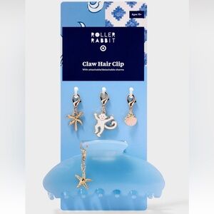 Roller Rabbit x target Charm Claw hair Clip with attachable charms —light blue